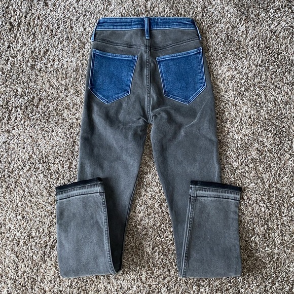 ULTRA HIGH-RISE BLACK CONTRAST WAIST SKINNY ANKLE JEAN SIZES 19S and 00L - Picture 6 of 10